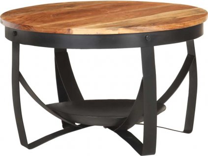 Konferenční stolek Ø68 x 43 cm masivní akáciové dřevo [320795]