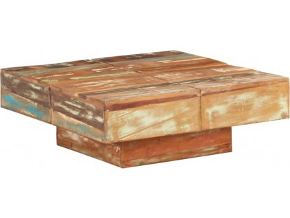 Konferenční stolek 80 x 80 x 28 cm masivní recyklované dřevo [323594]