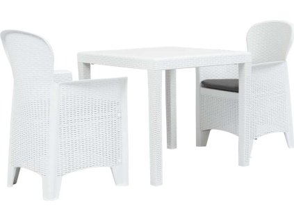 3dílný bistro set plastový ratanový vzhled [276107]