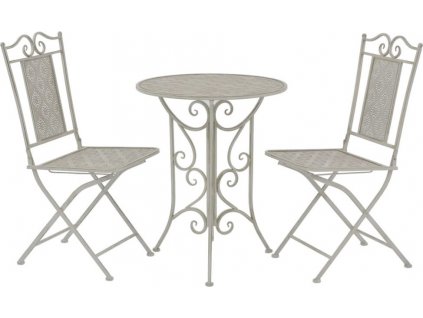 3dílný bistro set ocelový [43153]