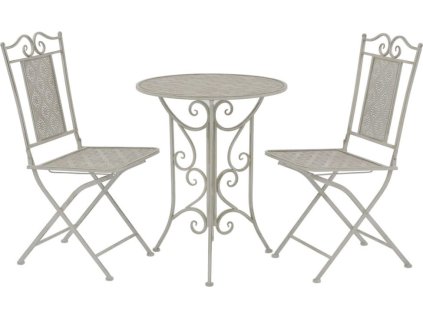 3dílný bistro set ocelový [43153]