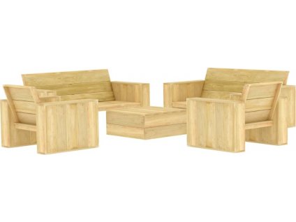 5dílná zahradní sedací souprava impregnované borové dřevo [3053200]