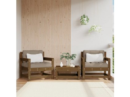 Zahradní židle s poduškami 2 ks černé masivní borové dřevo [825565]