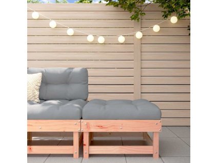 Zahradní podnožka s poduškou medově hnědá masivní borové dřevo [825441] (Barva Přírodní douglaska)