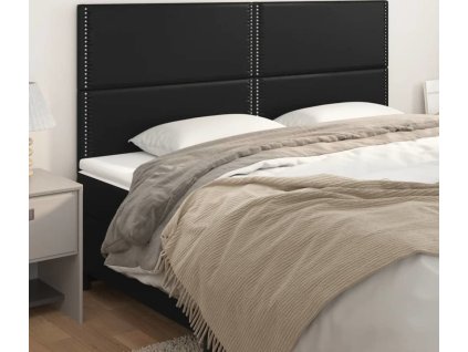 Čelo postele 180x5x118/128 cm umělá kůže [3116294] (Barva Černá)