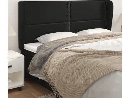 Čelo postele typu ušák 183 x 23 x 118/128 cm umělá kůže [3117921] (Barva Hnědá)