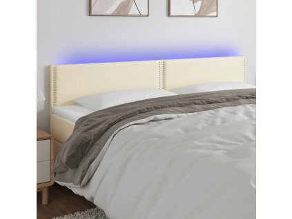 Čelo postele s LED 160x5x78/88 cm umělá kůže [3121570]