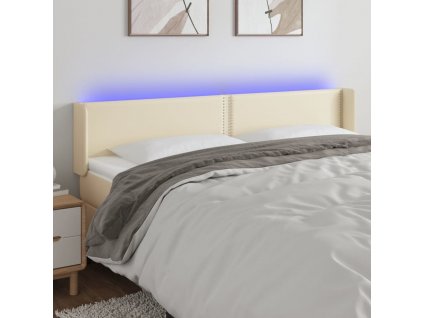 Čelo postele s LED 163 x 16 x 78/88 cm umělá kůže [3123194]