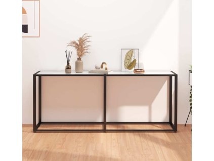 Konzolový stolek 180 x 35 x 75,5 cm tvrzené sklo [331684] (Barva bílý mramor)