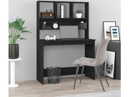 Psací stůl s policemi 102x45x148 cm kompozitní dřevo [823005] (Barva Kouřový dub)