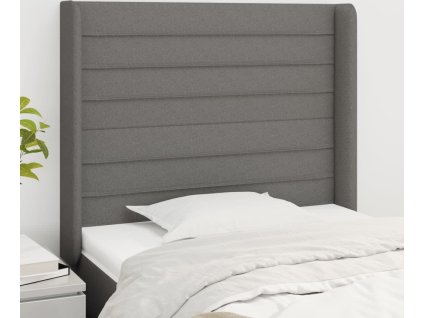 Čelo postele typu ušák 93x16x118/128 cm textil [3119707] (Barva Krémová)