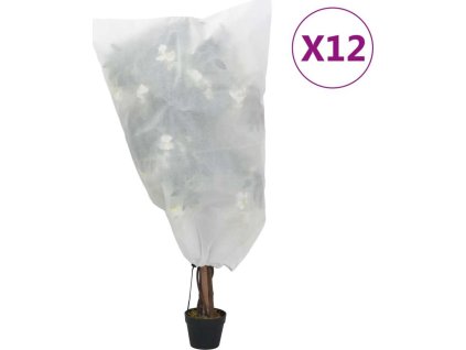 Ochranné návleky se stahovací šňůrkou 12 ks 70 g/m² 0,8 x 0,8 m [3203545] (Barva Bílá)