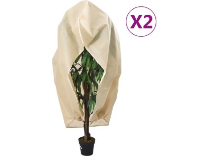 Ochranné návleky na rostliny na zip 2 ks 70 g/m² 2,36 x 2 m [3203531] (Barva Béžová)
