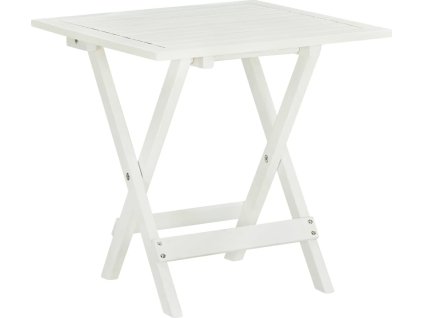 Bistro stolek 46 x 46 x 47 cm masivní akáciové dřevo [41436] (Barva Bílá)