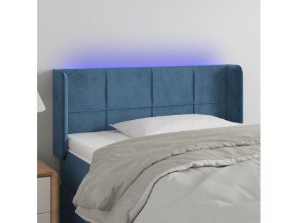 Čelo postele s LED 93 x 16 x 78/88 cm samet [3123276]