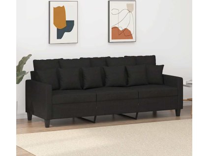 3místná pohovka 180 cm textil [359279] (Barva Černá)