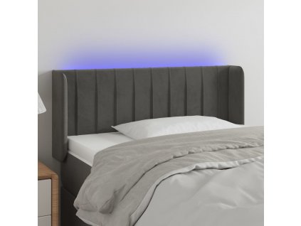 Čelo postele s LED 93 x 16 x 78/88 cm samet [3123513]