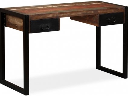 Psací stůl s 2 zásuvkami masivní recyklované dřevo 120x50x76 cm [244905]