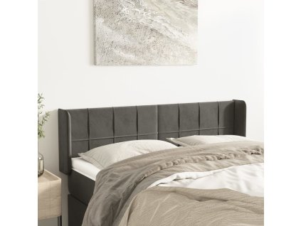 Čelo postele typu ušák 147x16x78/88 cm samet [3118821] (Barva Růžová)