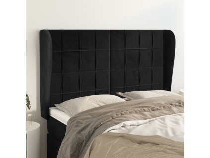 Čelo postele typu ušák 147x23x118/128 cm samet [3118009] (Barva Růžová)