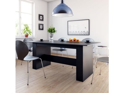 Jídelní stůl 180 x 90 x 76 cm kompozitní dřevo [800474] (Barva Bílá s vysokým leskem)