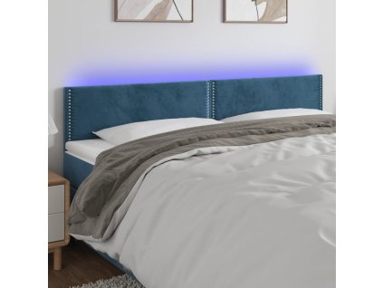 Čelo postele s LED 160x5x78/88 cm samet [3121526] (Barva Světle šedá)