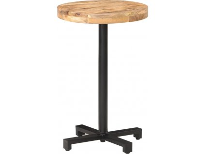 Bistro stůl kulatý Ø 50 x 75 cm hrubé mangovníkové dřevo [320263]