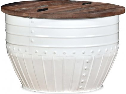 Konferenční stolek, masivní recyklované dřevo, , tvar sudu [245254]