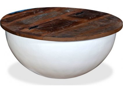 Konferenční stolek, masivní recyklované dřevo, , tvar misky [245258]