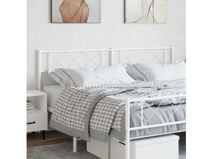 Kovové náhradní čelo postele 200 cm [372364] (Barva Bílá)