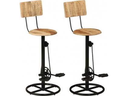 Barové stoličky 2 ks masivní recyklované dřevo [338218]