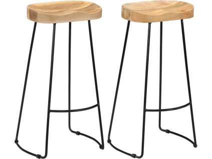 Barové stoličky Gavin 2 ks masivní mangovníkové dřevo [247838]
