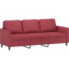 2dílná sedací souprava s poduškami umělá kůže [3201763] (Barva vínová červená)