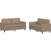 2dílná sedací souprava s poduškami umělá kůže [3201754] (Barva Cappuccino)