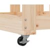 Stojan na dřevo na kolečkách 40 x 49 x 110 cm borovice [832327] (Barva Přírodní)
