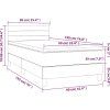 Box spring postel s matrací 90x190 cm samet [3141336] (Barva Tmavě šedá)