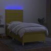 Box spring postel s matrací a LED 100x200 cm textil [3135414] (Barva Tmavě šedá)