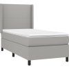Box spring postel s matrací a LED 90x190 cm textil [3138117] (Barva Světle šedá)