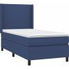 Box spring postel s matrací a LED 90x190 cm textil [3138117] (Barva Světle šedá)