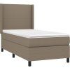 Box spring postel s matrací a LED 90x190 cm textil [3138117] (Barva Světle šedá)