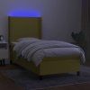 Box spring postel s matrací a LED 90x190 cm textil [3138117] (Barva Světle šedá)