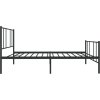Kovový rám postele s hlavovým a nožním čelem 90 x 200 cm [352491] (Barva Černá)