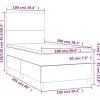 Box spring postel s matrací a LED 100x200 cm textil [3135255] (Barva Černá)