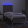 Box spring postel s matrací a LED 100x200 cm textil [3135255] (Barva Černá)