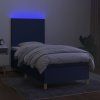 Box spring postel s matrací a LED 100x200 cm textil [3135255] (Barva Černá)