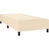 Box spring postel s matrací 90x190 cm textil [3141902] (Barva Krémová)