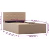 Rám postele zvedací úložný prostor textil 100 x 200 cm [285529] (Barva Cappuccino)