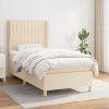 Box spring postel s matrací 100 x 200 cm textil [3128666] (Barva Krémová)