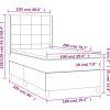 Box spring postel s matrací a LED 100x200 cm textil [3138298] (Barva Krémová)