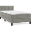 Box spring postel s matrací 100x200 cm samet [3141407] (Barva Světle šedá)